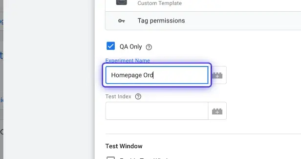 Experiment Name